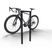 Lean-on hoop made of steel tube | Square tube, 60 x 40 mm | without cross bar | total width: 450 mm | hot-dip galvanized and coated DB 703